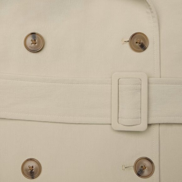 NWT Aritzia The Magnolia Trench Coat - Crepette Marcona Beige S - Picture 11 of 12